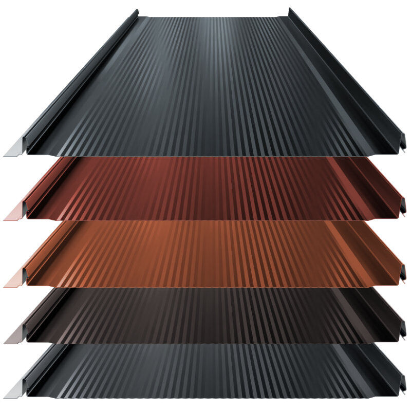 Stehfalz High-Tech | Dach & Wand | 0,50 mm | Stahl | Nanowelle | 528 mm Breite | 35 µm Matt Innova 1 Stehfalz High-Tech | Dach & Wand | 0,50 mm | Stahl | Nanowelle | 528 mm Breite | 35 µm Matt Innova