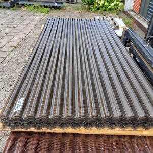 Lichtplatte Acrylglas | Wellplatte | 76/18 | 3,0 mm | Breite 1045 mm | Länge 2 m | bronze
