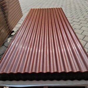 Lichtplatte Acrylglas | Wellplatte | 76/18 | 3,0 mm | Breite 1045 mm | Länge 2,5 m | bronze