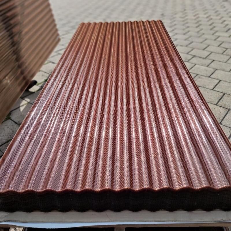 Lichtplatte Acrylglas | Wellplatte | 76/18 | 3,0 mm | Breite 1045 mm | Länge 2,5 m | bronze 1 Lichtplatte Acrylglas | Wellplatte | 76/18 | 3,0 mm | Breite 1045 mm | Länge 2,5 m | bronze