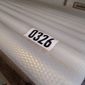 Lichtplatte PVC | Wellplatte | 76/18 | 3,0 mm | Breite 1045 mm | Länge 2 m | wabenstruktur | gold opal lichtblau