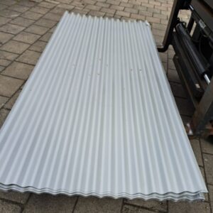 Wellblech 76/18 | Dach | 2,50 m Länge | Weißaluminium ( RAL 9006 )