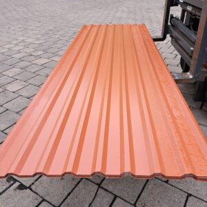 Trapezblech 20/138 | Dach | 10 Stück | 3,30 m Länge | Kupferbraun ( RAL 8004 )