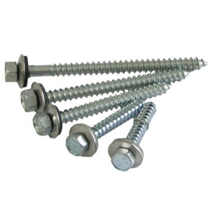 1 Stck. Edelstahlschrauben V2A 6,5mm x 90 mm mit 16 mm EPDM Dichtscheibe für Holzunterkonstruktion