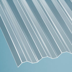 Lichtplatte Acrylglas | Spundwand | 76/18 | 1,5 mm | Breite 1045 mm | glatt | glasklar