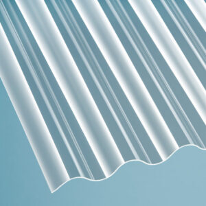 Lichtplatte Acrylglas | Wellplatte | 76/18 | 1,5 mm | Breite 1045 mm | glatt | glasklar