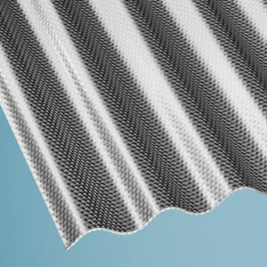 Lichtplatte Acrylglas | Wellplatte | 76/18 | ca. 3 mm | Breite 1045 mm | wabenstruktur | graphit
