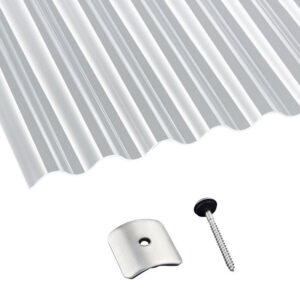 Terrassendach-Set | Acrylglas | Sinusplatte | 76/18 | 3 mm | glatt | klar