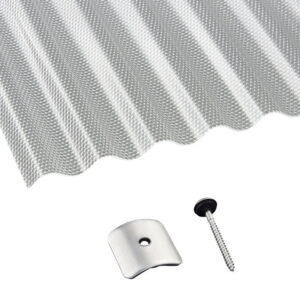 Terrassendach-Set | Acrylglas | Sinusplatte | 76/18 | 3 mm | Wabenstruktur | klar