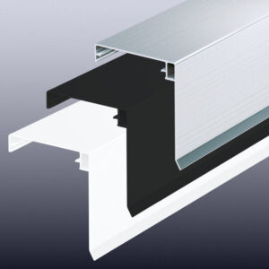 Aluminium Klemmdeckel mit Wetterschenkel | für 60 mm Randprofile