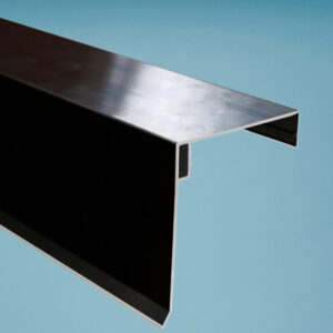 Aluminium Zierklemmdeckel mit Wetterschenkel | für 60 mm Randprofile | Anthrazit