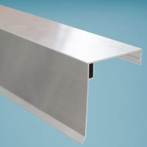 Aluminium Zierklemmdeckel mit Wetterschenkel | für 60 mm Randprofile | Pressblank