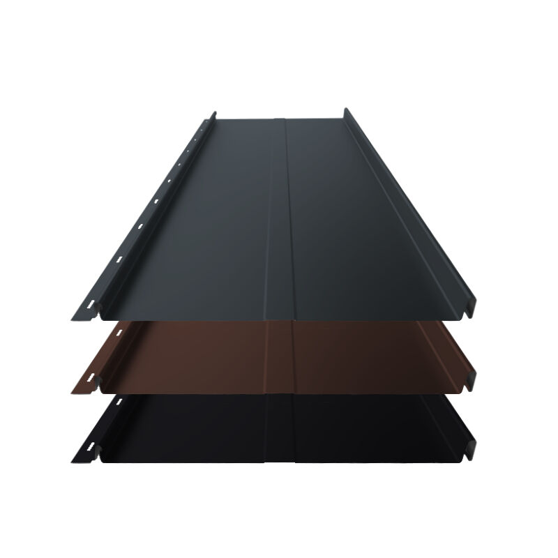 Stehfalz Panel Retro 25 | Dach & Wand | 0,60 mm | Aluminium | Prägung | 340mm Breite | 25 µm Matt 1 Stehfalz Panel Retro 25 | Dach & Wand | 0,60 mm | Aluminium | Prägung | 340mm Breite | 25 µm Matt