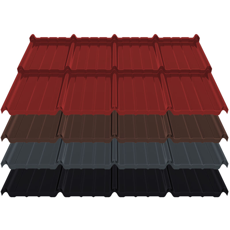 Pfannenmodul Estima | 0,60 mm | Aluminium | Modullänge 350 mm | 25 µm Stucco 1 Pfannenmodul Estima | 0,60 mm | Aluminium | Modullänge 350 mm | 25 µm Stucco