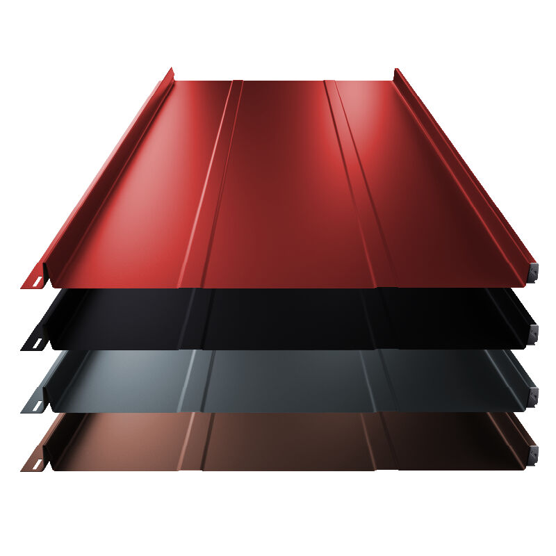 Stehfalz Terrano | Dach & Wand | 0,60 mm | Aluminium | Prägung | mit Schutzfolie | 525mm Breite | 25 µm Stucco 1 Stehfalz Terrano | Dach & Wand | 0,60 mm | Aluminium | Prägung | mit Schutzfolie | 525mm Breite | 25 µm Stucco