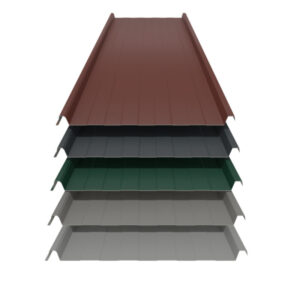 Trapezblech Stehfalzoptik 33/500 | Dach | 0,70 mm | Aluminium | Prägung | Glatt | 548 mm Breite | 25 µm Polyester