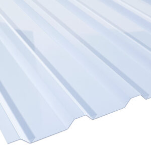 Lichtplatte PVC | BioLine | Spundwand | 35/207 | 1,5 mm | Breite 1075 mm | glasklar-bläulich