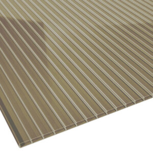 Doppelstegplatte Acrylglas bronze Stärke 16 mm Breite 1,2 m