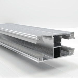 DUO Mittel Verlegeprofil Aluminium | Komplettsystem | Stärke 16 mm | Breite 60 mm | Blank