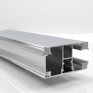 DUO Rand Verlegeprofil Aluminium | Komplettsystem | Stärke 10 mm | Breite 60 mm | Blank