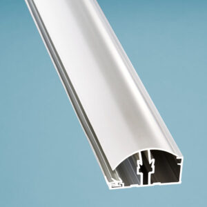 Einfaches Rand Verlegeprofil Aluminium | inkl. PVC Klemmdeckel | Breite 62 mm | für 10 und 16 mm Stegplatten