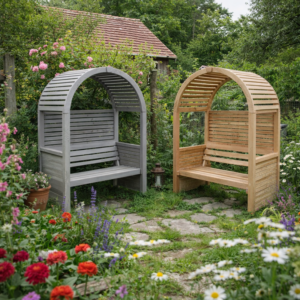 Gartenbank | RELAKS | mit Pergola Bogendach