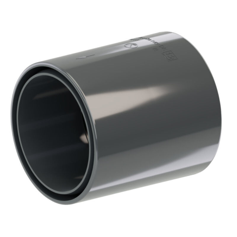 PVC Dachrinnen Rohrmuffe | Ø 63 mm 1 PVC Dachrinnen Rohrmuffe | Ø 63 mm