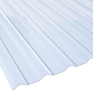 Lichtplatte PVC | BioLine | Spundwand | 20/138LR | 1,4 mm | Breite 1144 mm | glasklar-bläulich