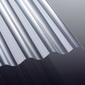 Lichtplatte PVC | NOVAKLAR | Wellplatte | 76/18 | 1,2 mm | Breite 1030 mm | Glatt | glasklar