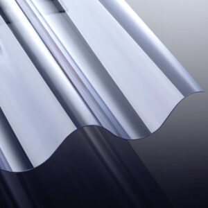 Lichtplatte PVC | NOVAKLAR | Wellplatte | 177/51 Profil 6 | 1,2 mm | Breite 1100 mm | Glatt | glasklar