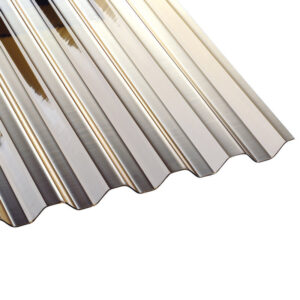 Lichtplatte Polycarbonat | Tejemacro | Spundwand | 76/18 | 1 mm | Breite 1115 mm | bronze