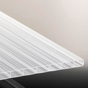 Doppelstegplatte Polycarbonat | Poly Breitkammer | 16 mm | Breite 980 mm | opal-weiß