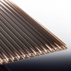 Stegplatte Polycarbonat | Polyclear | 16 mm | Breite 1200 mm | bronze