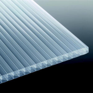 Stegfünffachplatte Polycarbonat | Heatbloc 25 X-Struktur | 25 mm | Breite 980 mm | opal-weiß