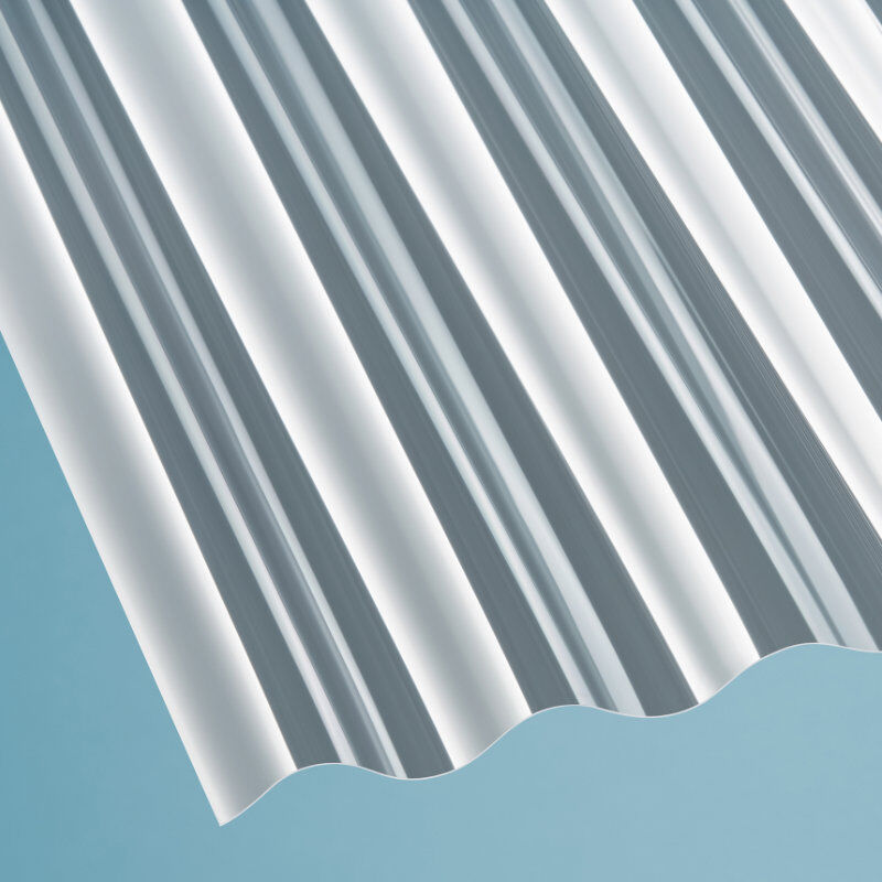 Lichtplatte PET | Wellplatte | 76/18 | 1,1 mm | Breite 900 mm | glasklar 1 Lichtplatte PET | Wellplatte | 76/18 | 1,1 mm | Breite 900 mm | glasklar