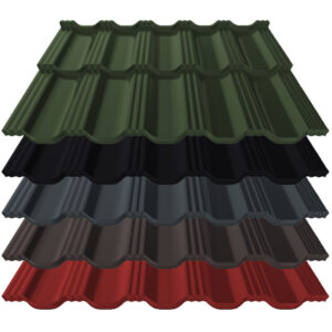 Pfannenmodul Germania Simetric | 0,50 mm | Stahl | Modullänge 350 mm | 25 µm Polyester