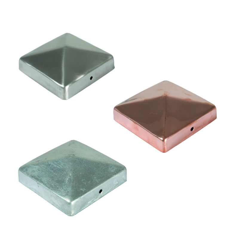 Pfostenabdeckung | Metall Pyramide | 9 x 9 cm 1 Pfostenabdeckung | Metall Pyramide | 9 x 9 cm