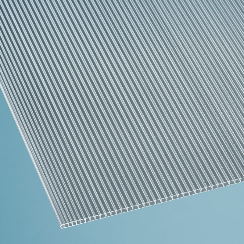 Polycarbonat Doppelstegplatte 6 mm in glasklar mit 1050 mm Breite 1 Polycarbonat Doppelstegplatte 6 mm in glasklar mit 1050 mm Breite