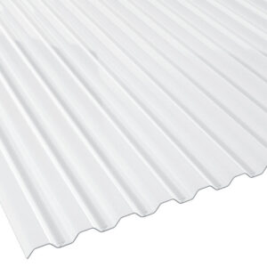 Lichtplatte Polycarbonat | 2nd LIFE LINE | Spundwand | 76/18 | 0,9 mm | Breite 1116 mm | glasklar