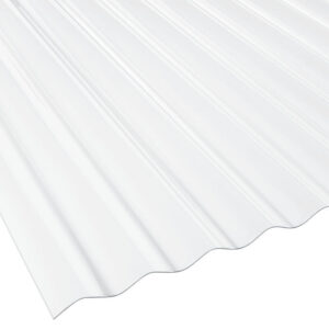 Lichtplatte Polycarbonat | 2nd LIFE LINE | Wellplatte | 76/18 | 0,9 mm | Breite 1045 mm | glasklar