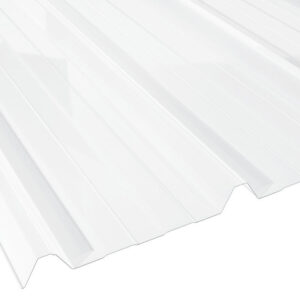 Lichtplatte Polycarbonat | Spundwand | 45/1000 | 1 mm | Breite 1070 mm | glasklar