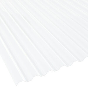 Lichtplatte Polycarbonat | Spundwand | 76/18 | 1,3 mm | Breite 1045 mm | opal-weiß