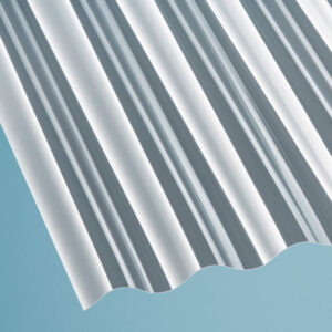 Lichtplatte Polycarbonat | Wellplatte | 76/18 | 0,8 mm | Breite 1040 mm | glasklar