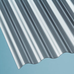 Lichtplatte Polycarbonat | Wellplatte | 76/18 | 1,4 mm | Breite 900 mm | gerillt | anthrazit