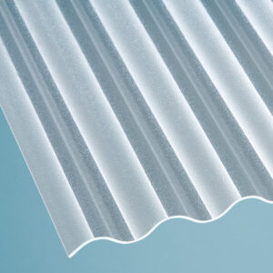 Lichtplatte Polycarbonat | Wellplatte | 76/18 | 2,5 mm | Breite 1045 mm | C-Struktur