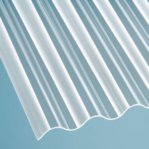 Lichtplatte Polycarbonat | Wellplatte | 76/18 | 2,5 mm | Breite 1045 mm | glasklar