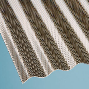 Lichtplatte Polycarbonat | Wellplatte | 76/18 | 2,6 mm | Breite 1045 mm | wabenstruktur | bronze