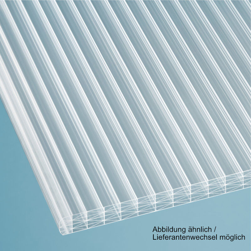 Stegplatte Polycarbonat | X-Struktur | Thermo | 25 mm | Breite 1200 mm | glasklar 1 Stegplatte Polycarbonat | X-Struktur | Thermo | 25 mm | Breite 1200 mm | glasklar