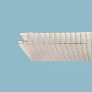 Stegsiebenfachplatte Polycarbonat | Clickpaneel | Thermo | 40 mm | Breite 500 mm | satiniert | glasklar