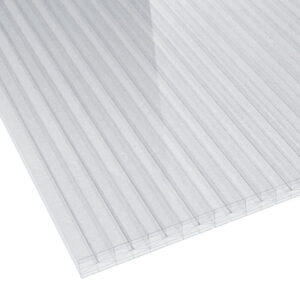 Stegsiebenfachplatte Polycarbonat | X-Struktur | 25 mm | Breite 980 mm | glasklar
